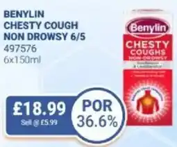 Bestway Benylin chesty cough non drowsy 6/5 offer