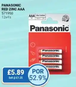 Bestway Panasonic red zinc AAA offer