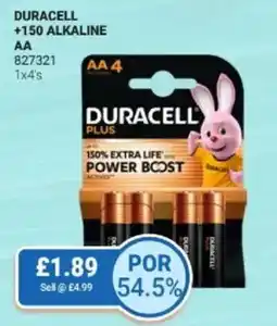 Bestway Duracell +150 alkaline AA offer