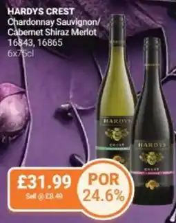 Bestway HARDYS CREST Chardonnay Sauvignon/ Cabernet Shiraz Merlot offer
