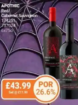 Bestway APOTHIC Red Cabernet Sauvignon offer