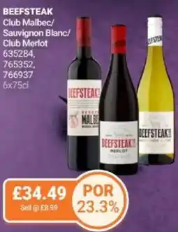 Bestway BEEFSTEAK Club Malbec/ Sauvignon Blanc/ Club Merlot offer