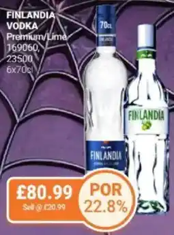 Bestway FINLANDIA VODKA Premium/Lime offer