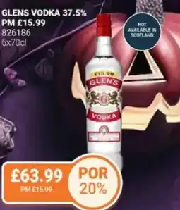 Bestway Glens vodka 37.5% offer