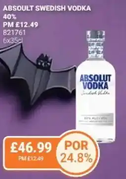 Bestway Absoult swedish vodka 40% offer