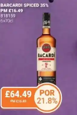 Bestway Barcardi spiced 35% offer