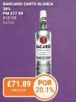 Bestway Barcardi carta blanca 38% offer
