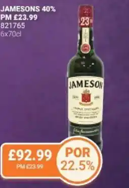 Bestway Jamesons 40% offer