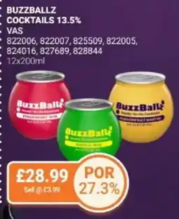 Bestway Buzzballz cocktails offer