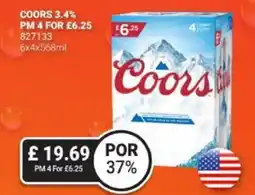 Bestway Coors 3.4% offer