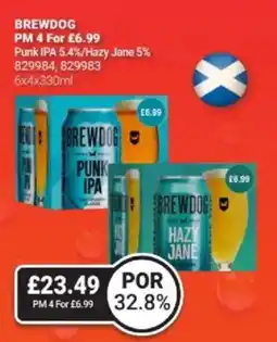 Bestway BREWDOG Punk IPA 5.4%/Hazy Jane 5% offer