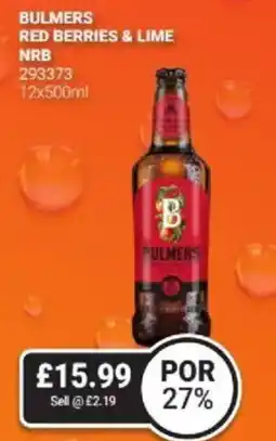 Bestway Bulmers red berries & lime nrb offer