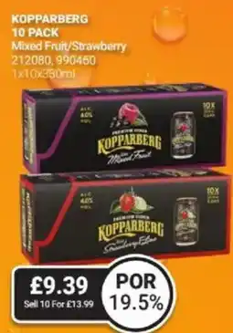 Bestway KOPPARBERG 10 PACK Mixed Fruit/Strawberry offer