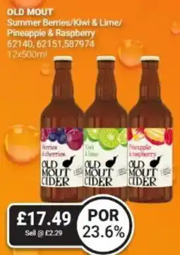 Bestway OLD MOUT Summer Berries/Kiwi & Lime/ Pineapple & Raspberry offer