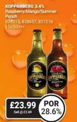 Bestway KOPPARBERG 3.4% Raspberry/Mango/Summer Punch offer