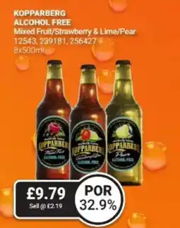 Bestway KOPPARBERG ALCOHOL FREE Mixed Fruit/Strawberry & Lime/Pear offer
