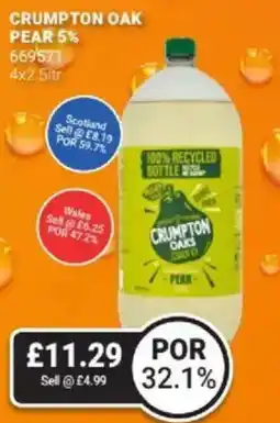 Bestway Crumpton oak pear 5% offer