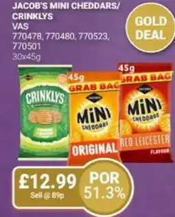 Bestway Jacob's mini cheddars/ crinklys offer