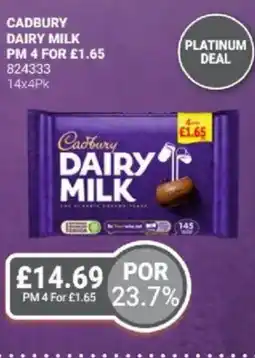 Bestway Cadbury dairy milk offer