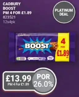 Bestway Cadbury boost offer