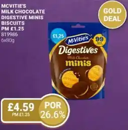 Bestway MCVITIE'S Milk chocolate digestive minis biscuits offer