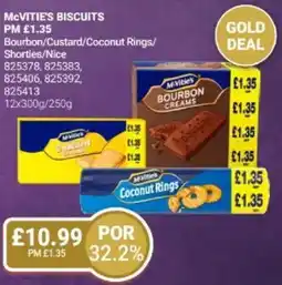 Bestway Mcvitie's biscuits Bourbon/Custard/Coconut Rings/ Shorties/Nice offer