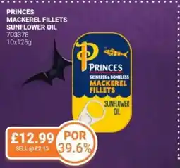 Bestway Princes mackerel fillets sunflower oil offer