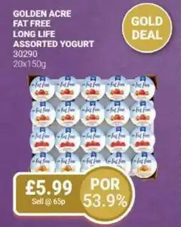 Bestway Golden acre fat free long life assorted yogurt offer