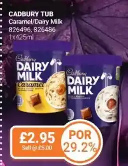 Bestway CADBURY TUB Caramel/Dairy Milk offer