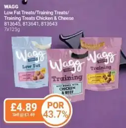 Bestway WAGG Low Fat Treats/Training Treats/ Training Treats Chicken & Cheese offer