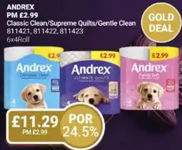 Bestway ANDREX Classic Clean/Supreme Quilts/Gentle Clean offer