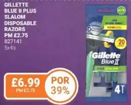 Bestway Gillette blue ii plus slalom disposable razors offer