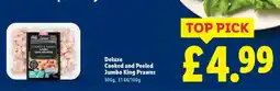 Lidl Deluxe Cooked and Peeled Jumbo King Prawns offer