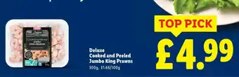 Lidl Deluxe Cooked and Peeled Jumbo King Prawns offer