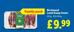Lidl Birchwood Lamb Rump Steaks offer