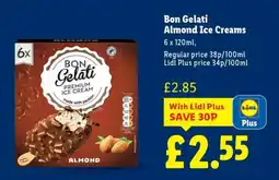 Lidl Bon Gelati Almond Ice Creams offer