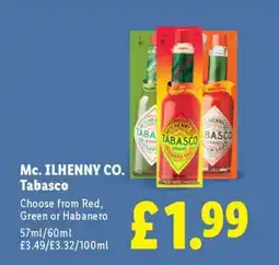 Lidl Mc. ILHENNY CO. Tabasco offer