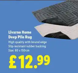 Lidl LIVARNO home Deep Pile Rug offer