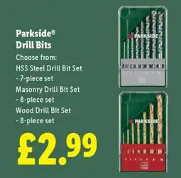 Lidl Parkside Drill Bits offer