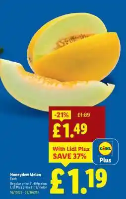 Lidl Honeydew Melon offer