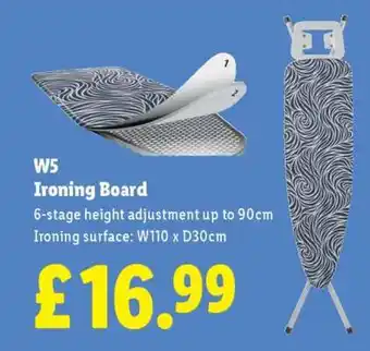 Lidl W5 Ironing Board offer