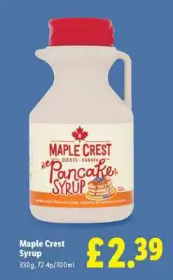 Lidl Maple Crest Syrup offer