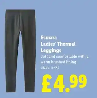 Lidl Esmara Ladies' Thermal Leggings offer
