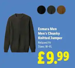 Lidl Esmara Men’s Chunky Knitted Jumper offer