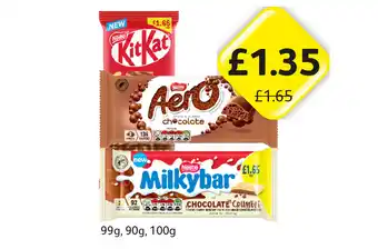 Londis KitKat, Aero Chocolate, Milkybar Chocolate Crumble offer