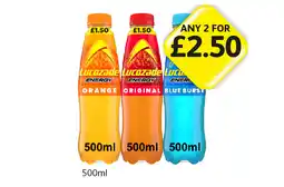Londis Lucozade Original, Orange, Blue offer