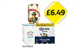 Londis Moretti, Peroni, Corona offer