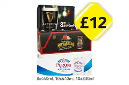 Londis Guinness, Kopparberg Strawberry & Lime, Peroni offer