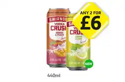 Londis Smirnoff Vodka Crush Mango & Peach, Lemon & Lime offer