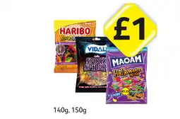 Londis Haribo Sour Skeletons, Vidal Spooky Spiders, Maoam Halloween Mixx offer